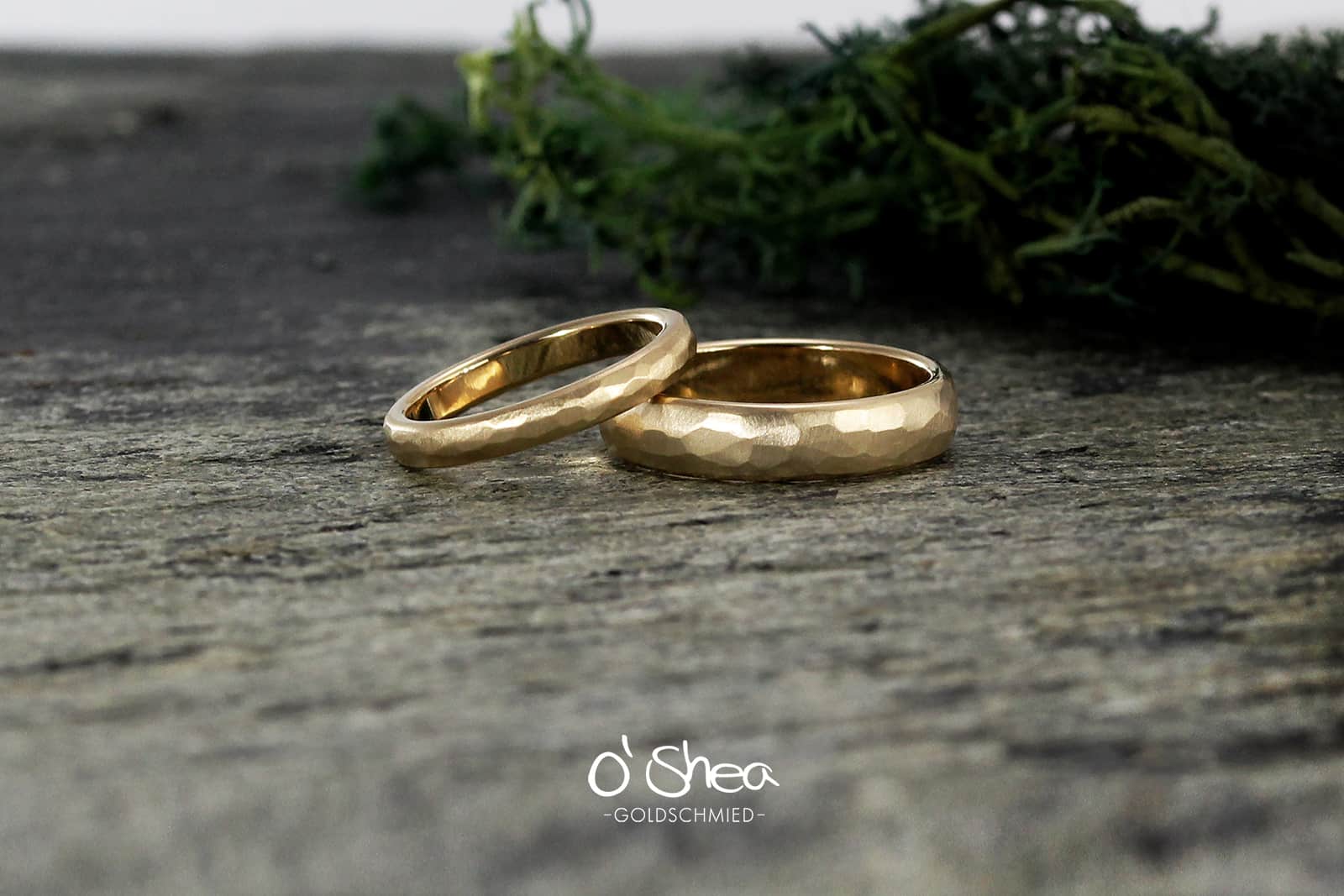 Faceted Wedding Rings