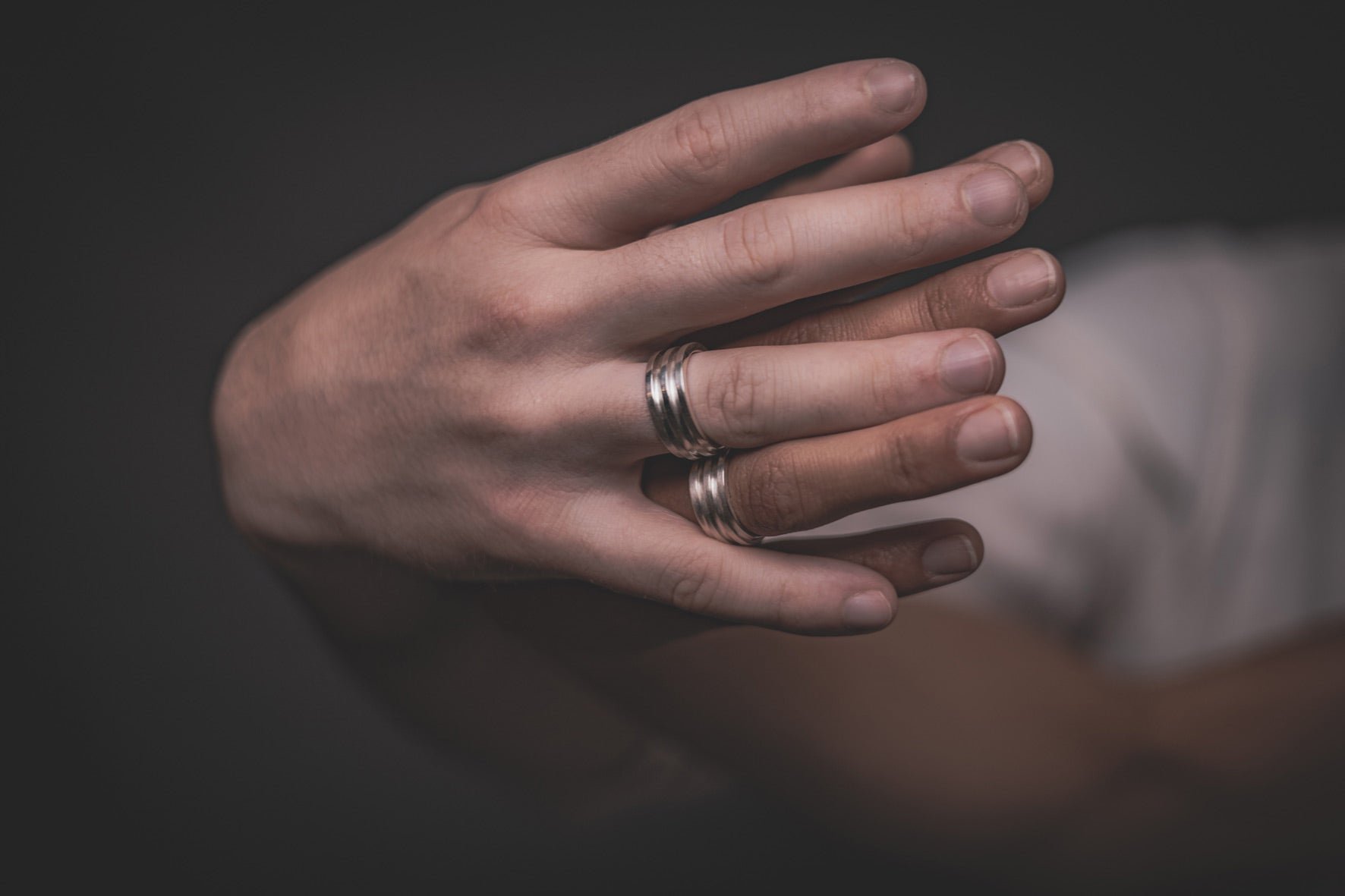 Industrial design wedding rings