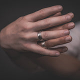 Industrial design wedding rings