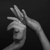 Industrial design wedding rings