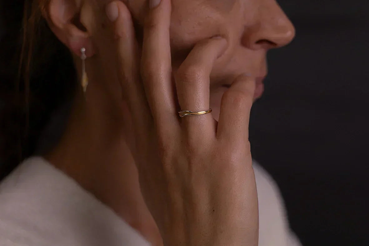 silver gold ring