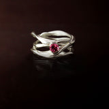 Silver Ring: Green or Pink Tourmaline