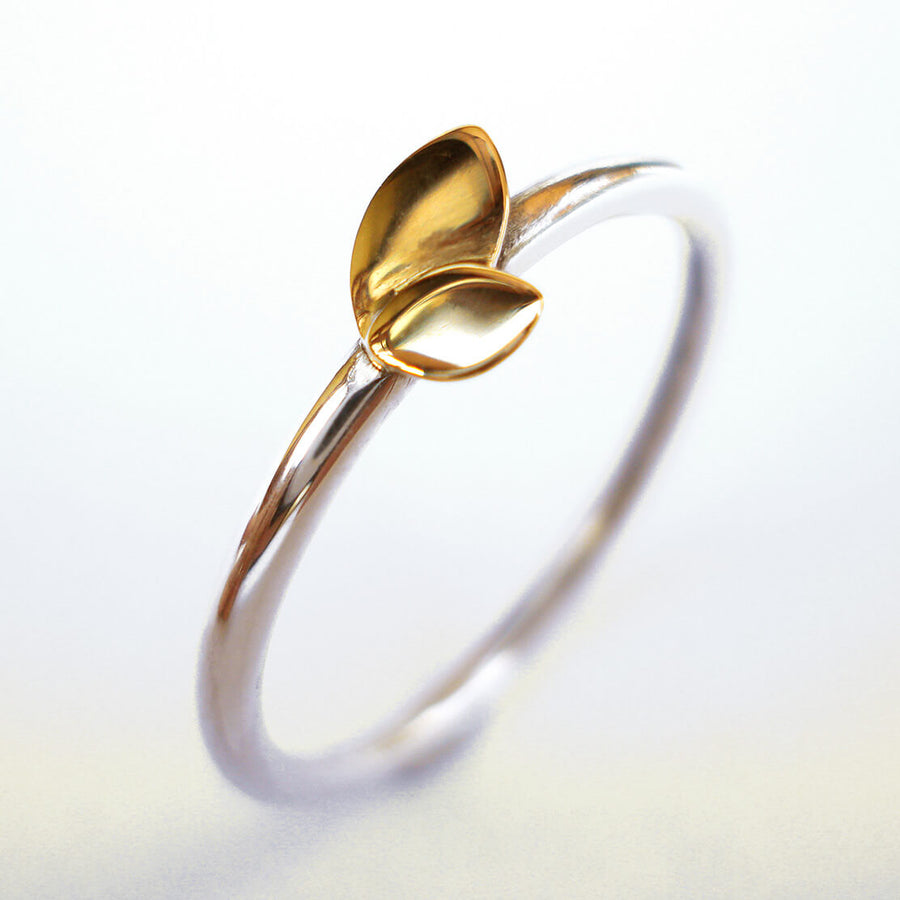 Silver and Gold Ring: Breeze IV