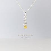 Austrian river gold pendant. Gold panning in Austria