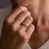 silver gold ring