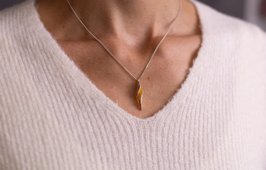 Silver and Gold pendant: Luminous I