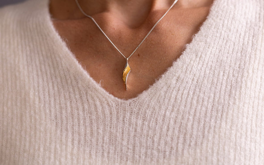 Silver and Gold pendant: Luminous I