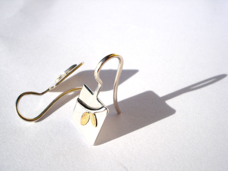 Silver and Gold Earrings: Breeze II