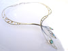 Silver Gold and Opal Collier: - Handmade with exquisite Opals
