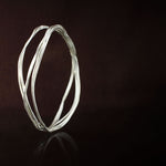 Silver Bangle. Handmade. Positive Space Collection. 