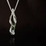 Silver pendant: This tourmaline crystal is thousands of years old!