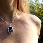 Silver Pendant with Black Onyx