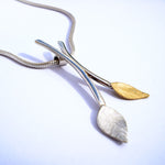 Silver and Gold Pendant:- Handmade 