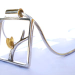 Silver and Gold Pendant: Handmade - Breeze Collection