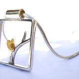 Silver and Gold Pendant: Handmade - Breeze Collection